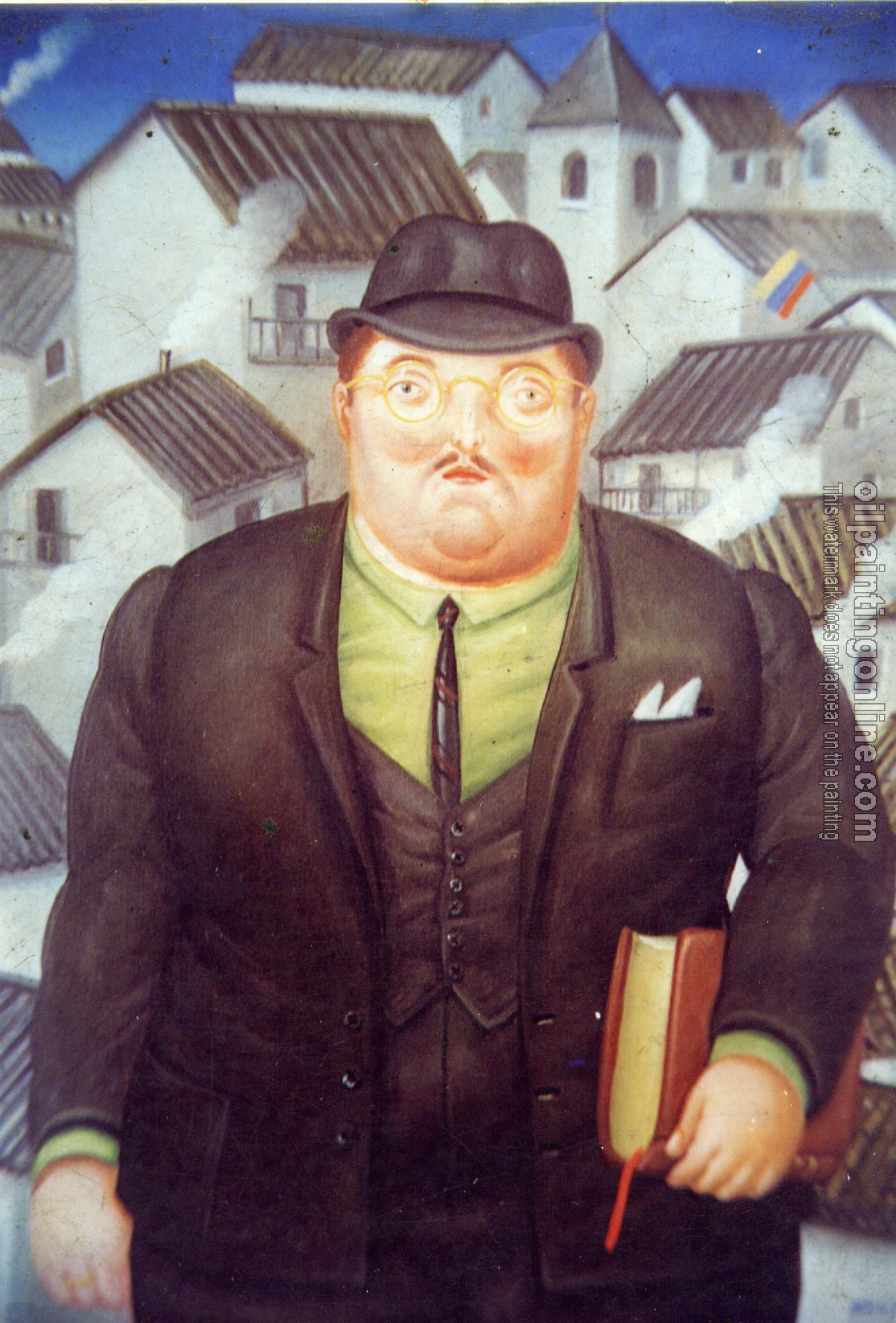 Botero, Fernando - Abstract oil painting.